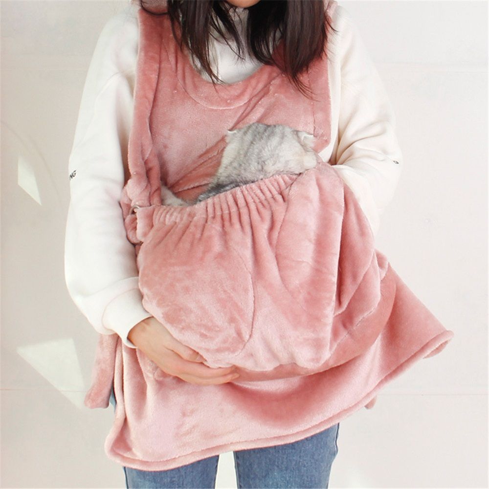 Adjustable Cat Carrier Apron with Double Layer Pocket Cat Sleeping Bag Pet view 4