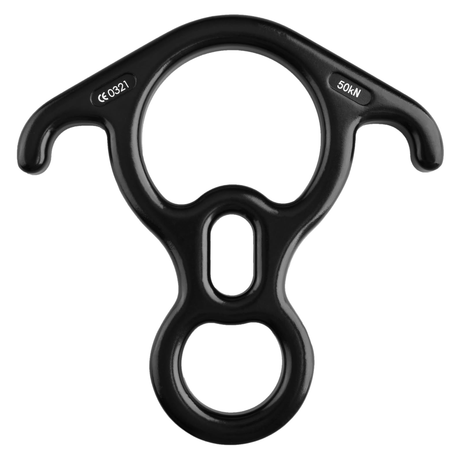 50 kN Climbing Rescue Figure 8 Descender Large Bent-Ear Rigging Plate Heavy