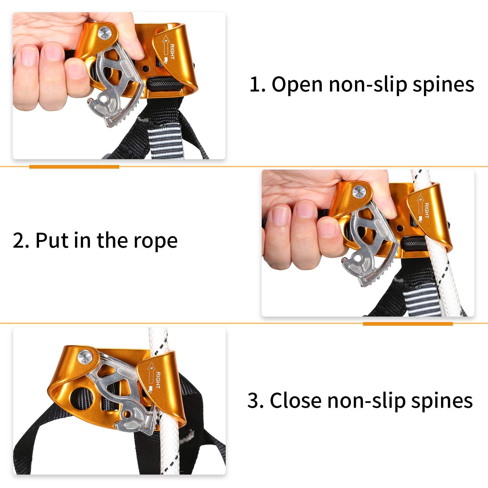 Foot Ascender Outdoor Mountaineering Tree Arborist Climbing Rappelling Equip view 4