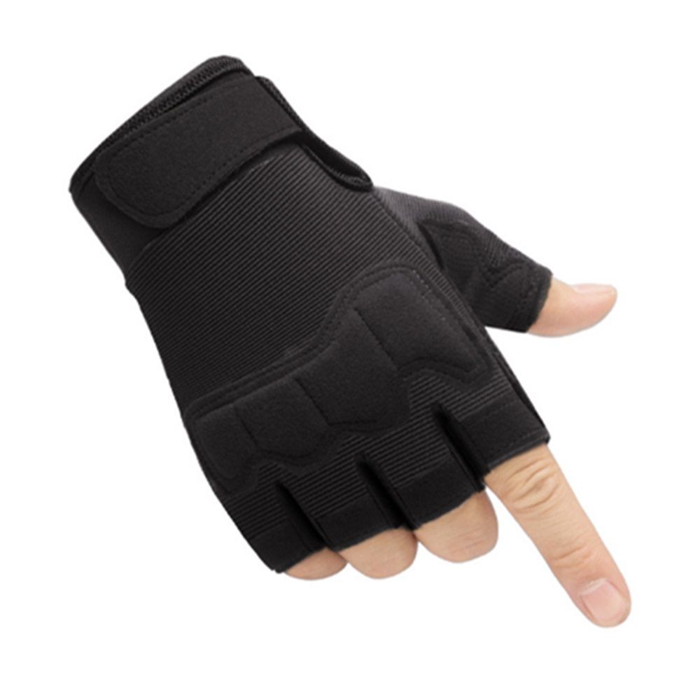 Fingerless Gloves, Knuckle Protective Breathable Lightweight Outdoor Gloves