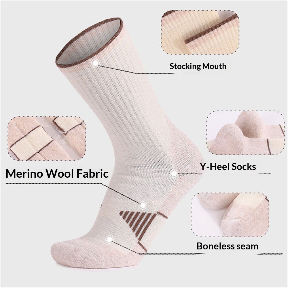 3 Pack Men's Wool Hiking Socks view 3