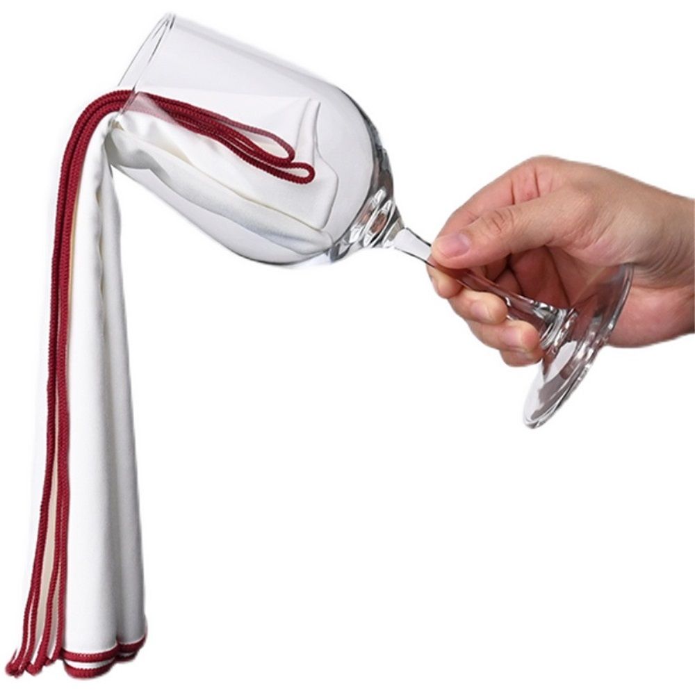6 Pcs Wine Glass Polishing Cloths Large Microfiber Cleaning Cloths 25 x 20 view 4