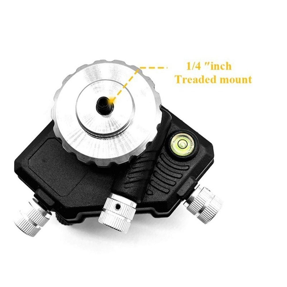 Laser Level Adapter Micro-adjust Fine Metal 360-Degree Rotating Base Tripod view 4