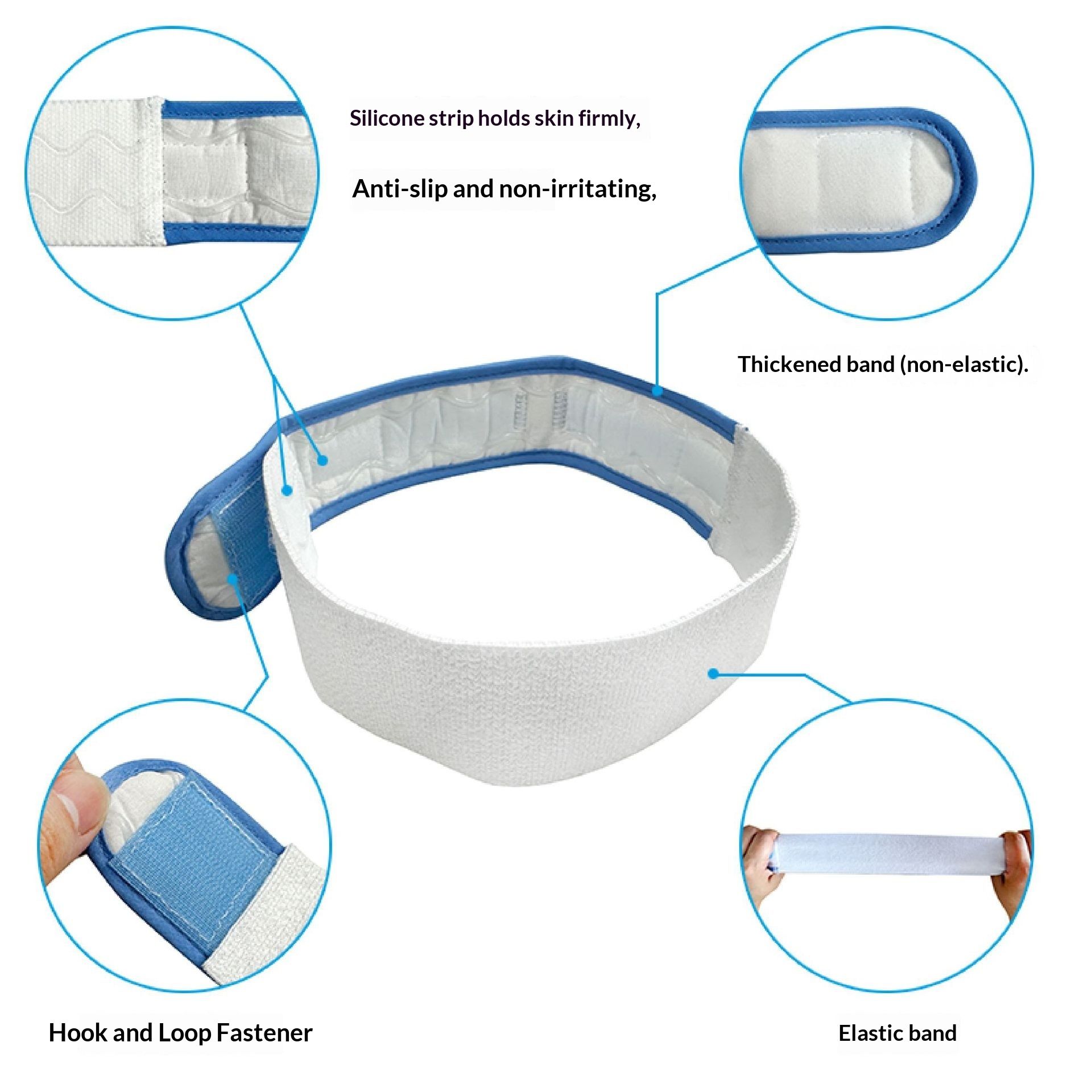 4 pack Fix Leg Bag Strap -Extra Padded Urine Drainage Catheter Leg Bag Support view 5