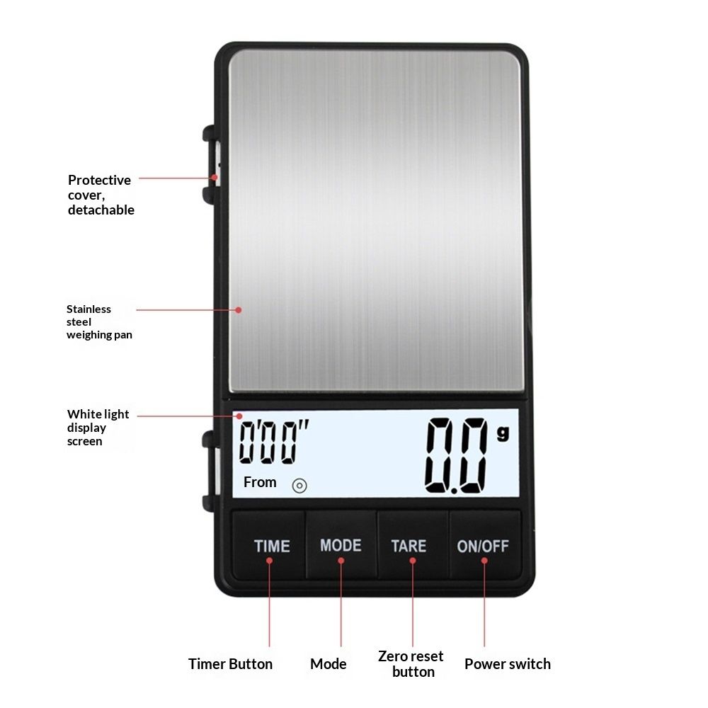 Espresso Scale with Timer 1000g/0.1g Drip Coffee Scale view 4