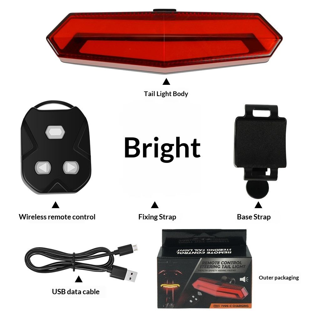 Rear Bike Light Powerful & Rechargeable - Waterproof
