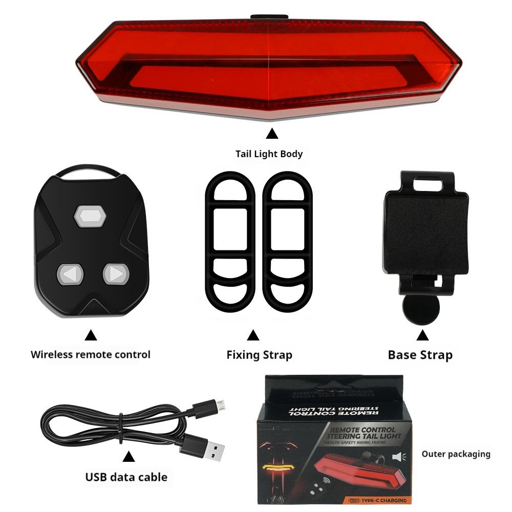 Rear Bike Light Powerful & Rechargeable - Waterproof view 2