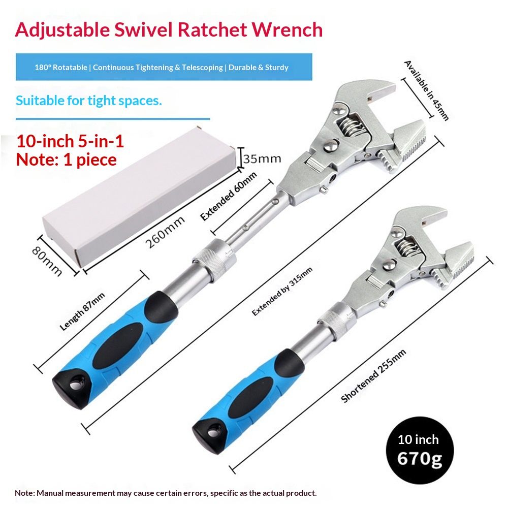 5 in 1 Flex Head Adjustable Wrench view 5