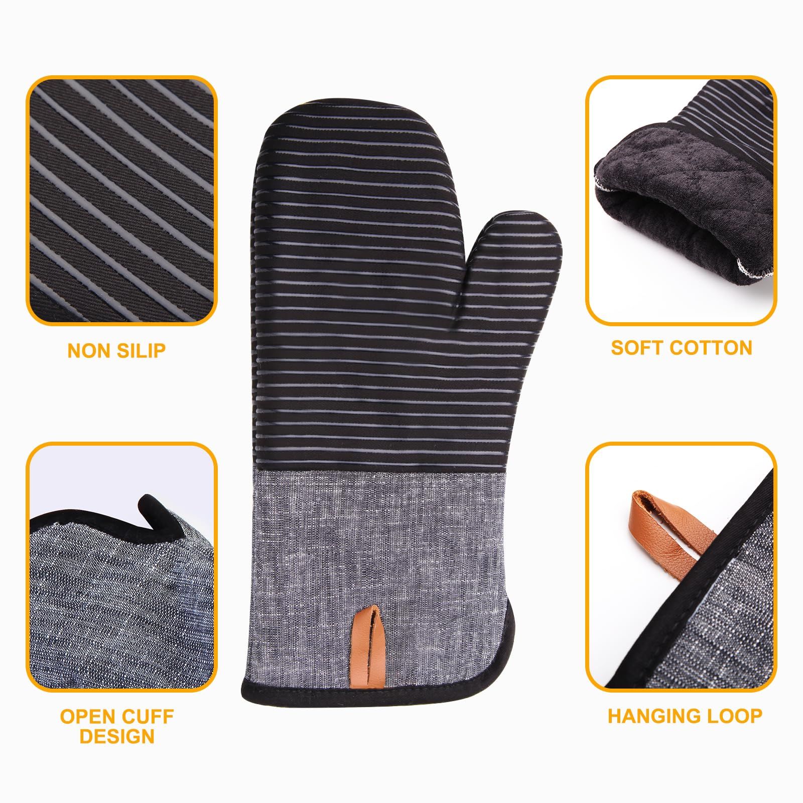 4PCS Oven Mitts and Pot Holders view 2
