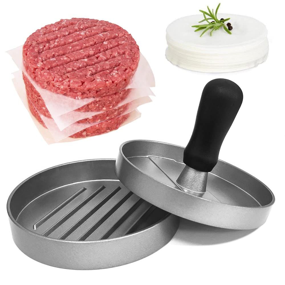 Burger Press Hamburger Press Patty Maker with Aluminum Hamburger Mold Non-Stick view 2