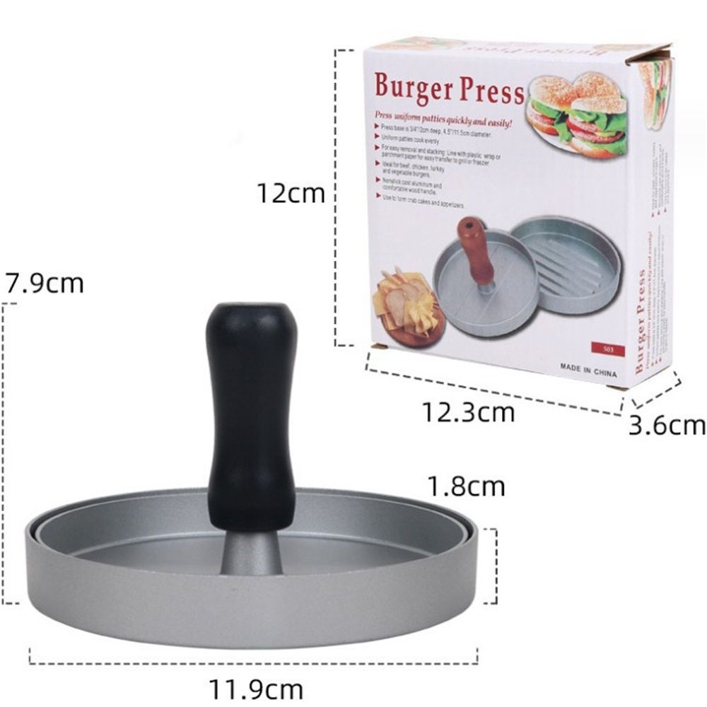 Burger Press Hamburger Press Patty Maker with Aluminum Hamburger Mold Non-Stick view 5