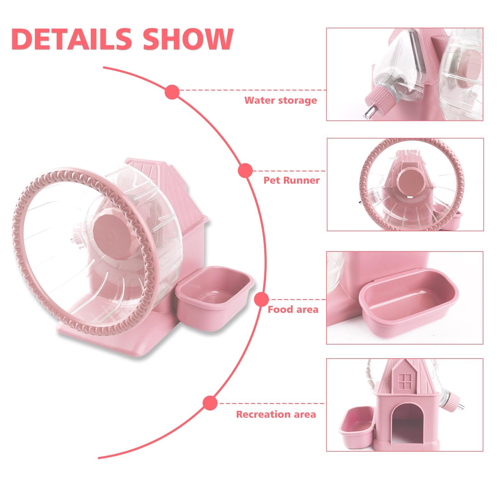4 in 1 Silent Large Hamster Wheel Multifunctional Hamster Running Wheel Quite view 4