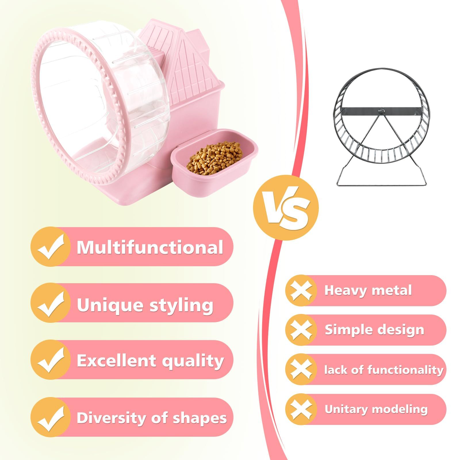 4 in 1 Silent Large Hamster Wheel Multifunctional Hamster Running Wheel Quite view 5