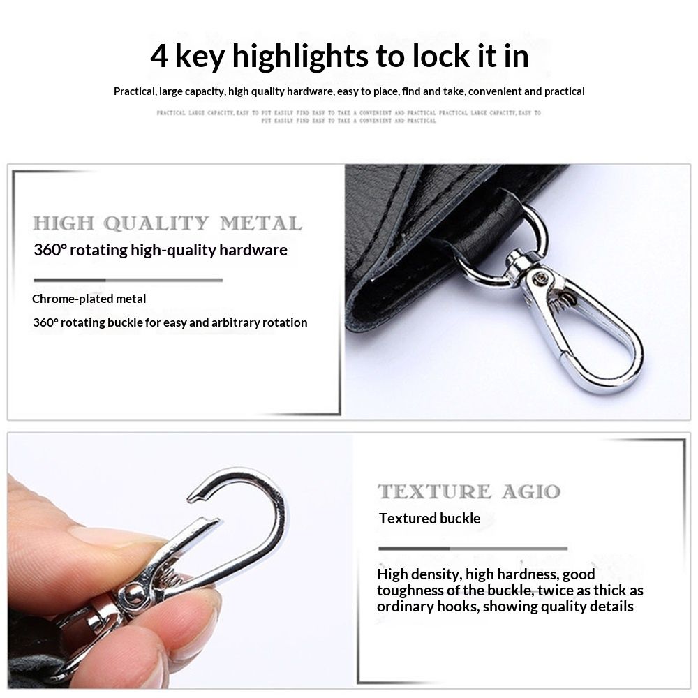 2 pack Compact Leather Car Key Case view 3