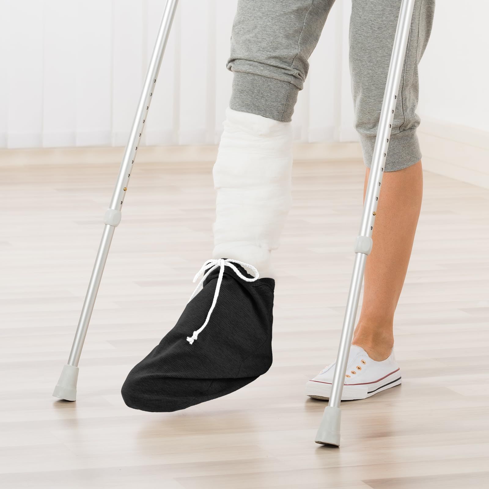 4 Pcs Cast Sock for Leg Foot Cover Below Knee Sleeve Adjustable Drawstring view 4