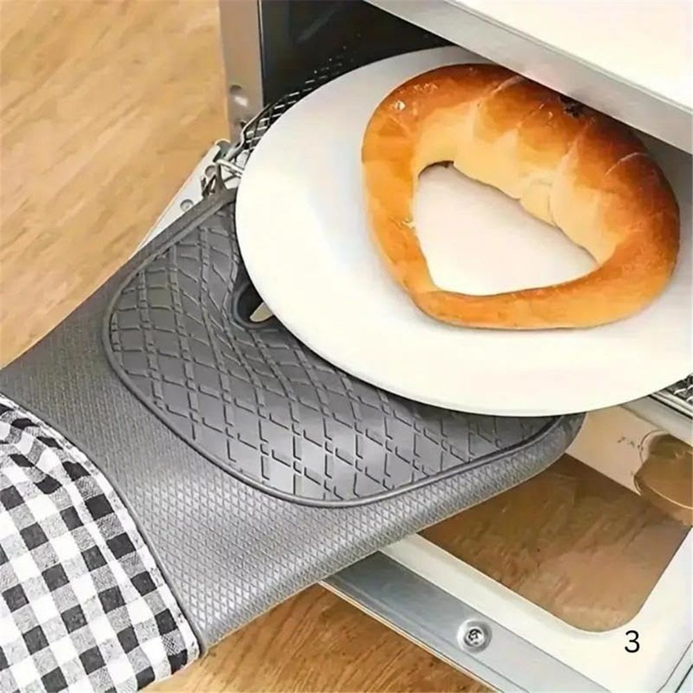 1 pair Soft Silicone Oven Mitts view 3