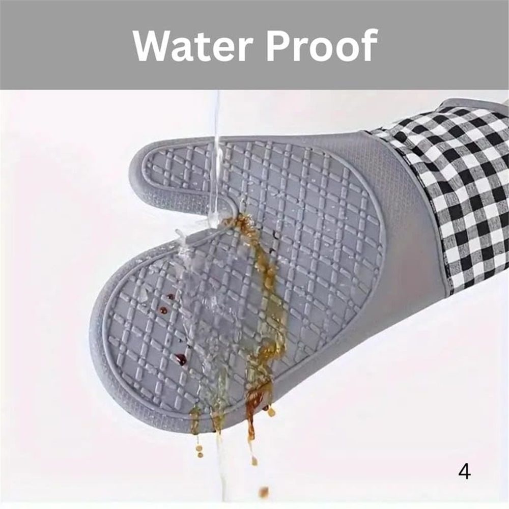 1 pair Soft Silicone Oven Mitts view 5