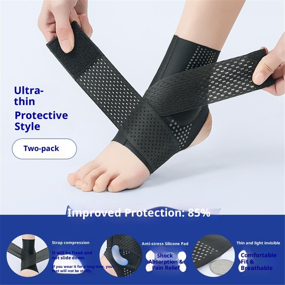1 Pair Adjustable Compression Ankle Brace for Sprained Ankle view 2