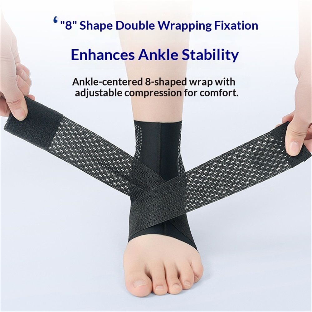 1 Pair Adjustable Compression Ankle Brace for Sprained Ankle view 4
