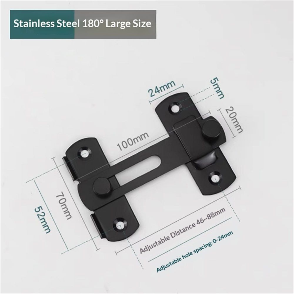 2 pack 180 Degree Flip Sliding Barn Door Lock for Privacy - Safe barn Door view 2