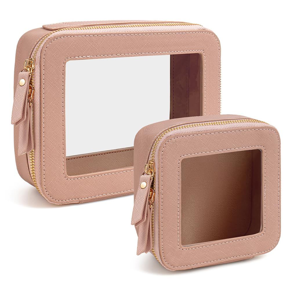 2pcs Travel Clear Makeup Bag Set