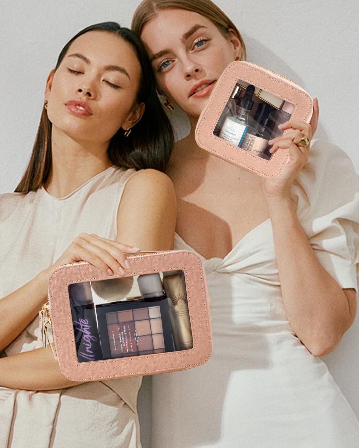 2pcs Travel Clear Makeup Bag Set view 2