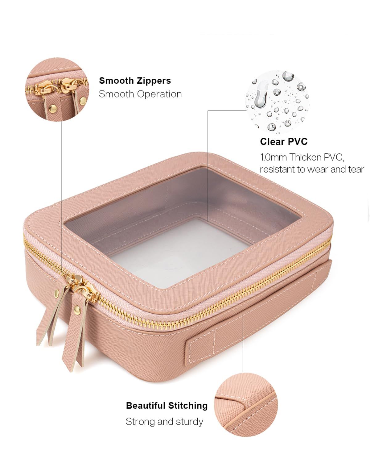 2pcs Travel Clear Makeup Bag Set view 4