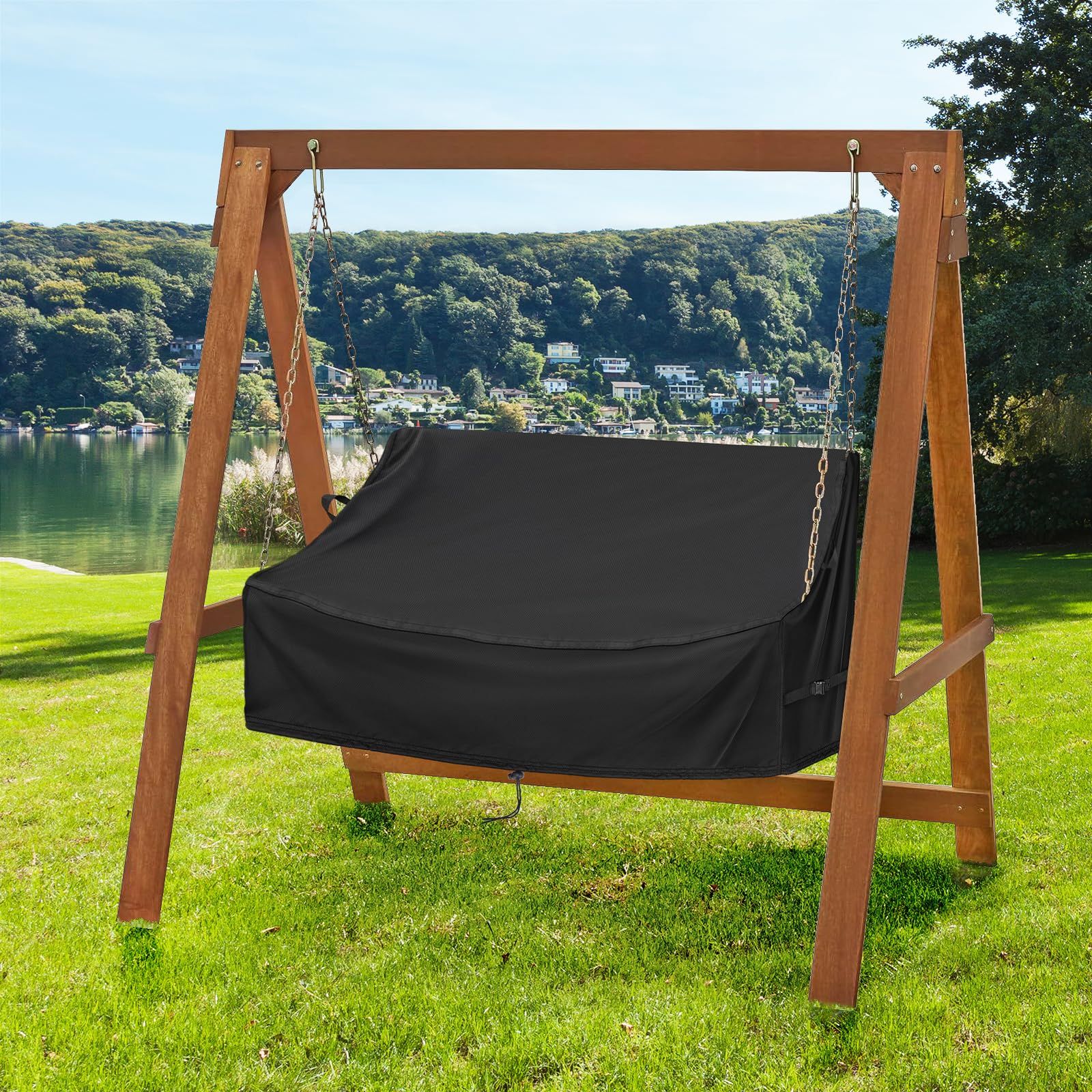 Porch Swing Cover Waterproof Outdoor Hanging Swing Cover Tear resistant All view 4
