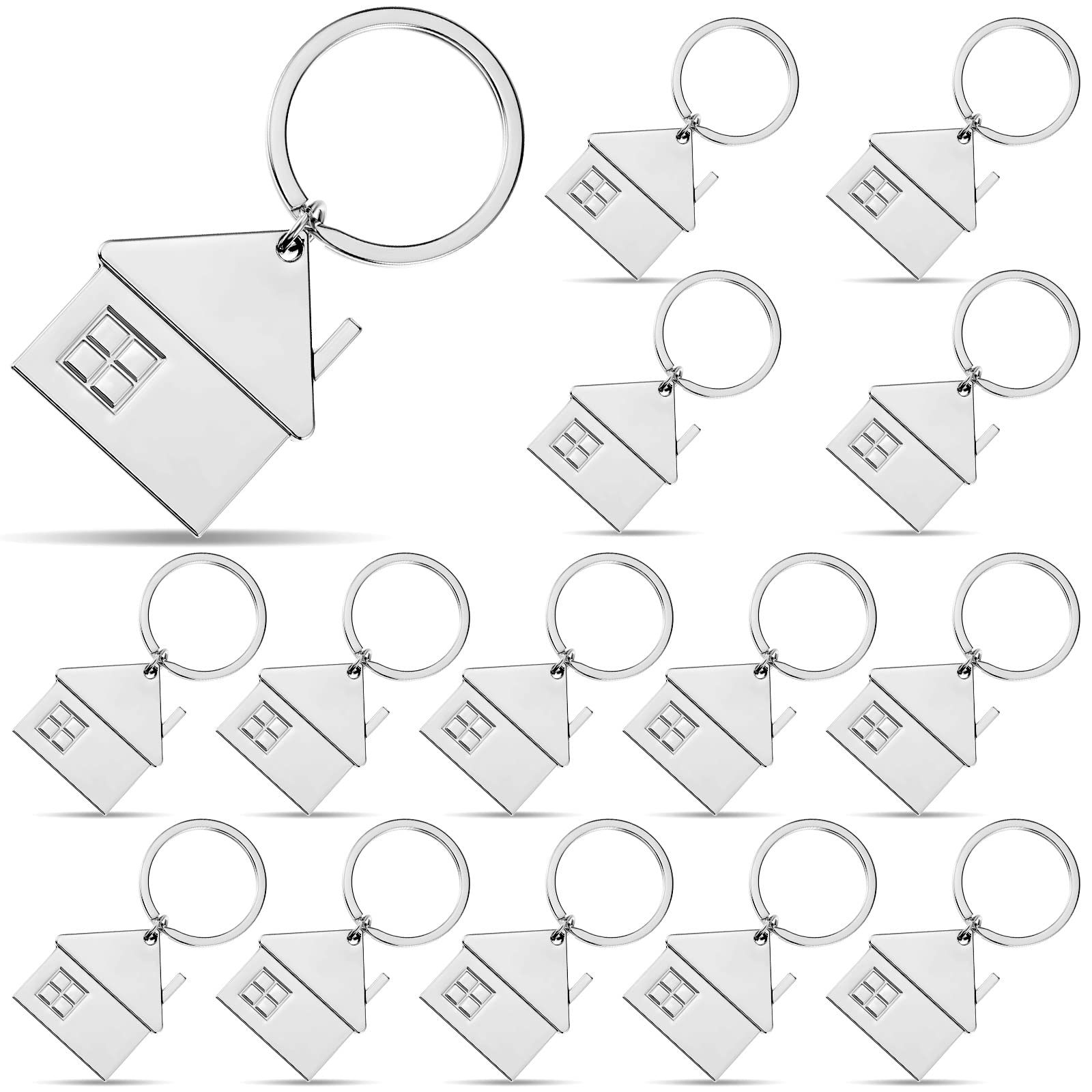 15pcs House Key Chain House Shaped Pendant Keychains Home Keychain Set Cute