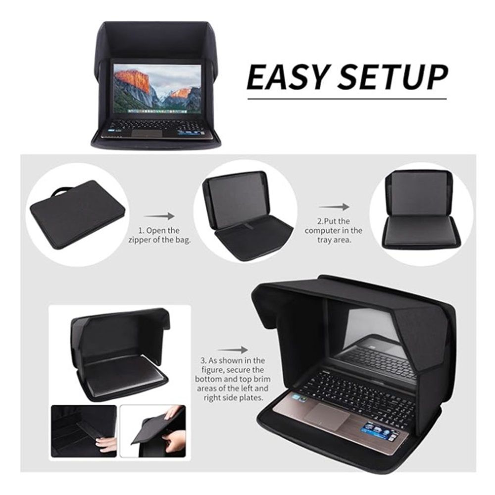 Laptop Sun Shade,Laptop Sun Glare Shield Privacy Screen Hood Laptop Sunshade view 4