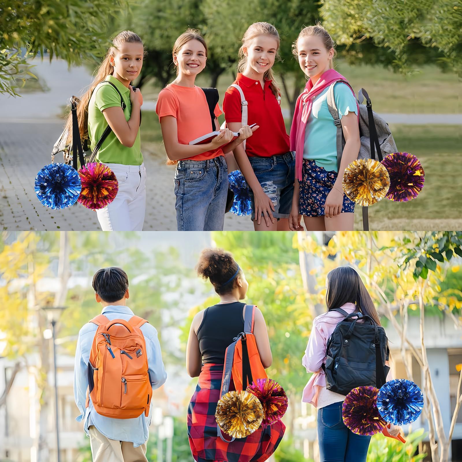12 Pcs Holder for Cheerleading Accessories for Cheerleader Adjustable Backpack view 4