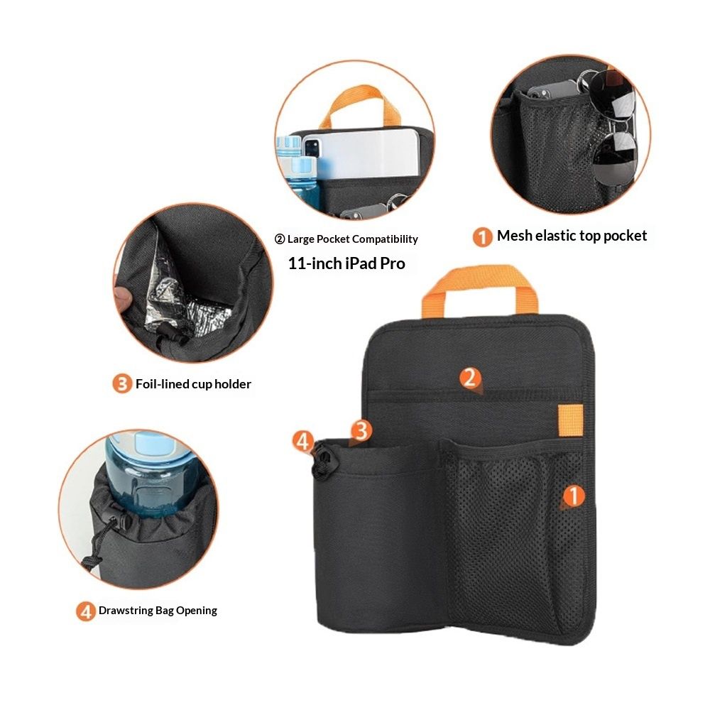Beach Chair Cup Holder, Chair Side Organizer Easily Attached to Armrest with 2 view 5