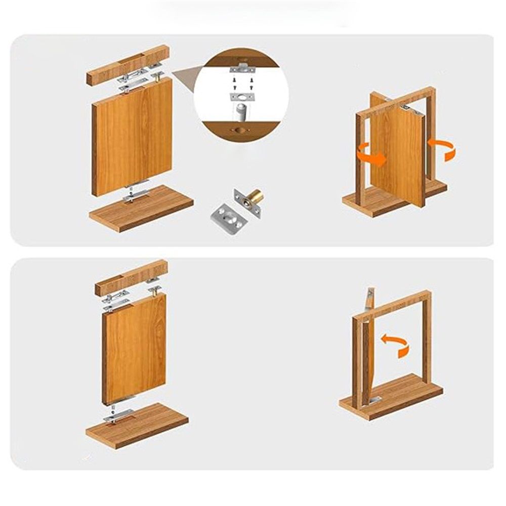 Heavy Duty Pivot Hinge for Wood Door - Stainless Steel Hidden Door Hinge for view 3