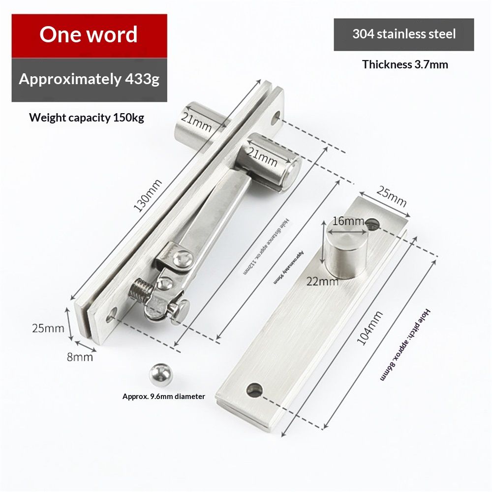 Heavy Duty Pivot Hinge for Wood Door - Stainless Steel Hidden Door Hinge for view 4
