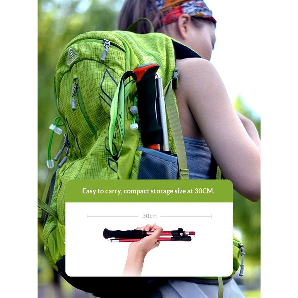 Aluminum Collapsible Ultralight Travel Trekking Hiking Pole for Men and Women view 5