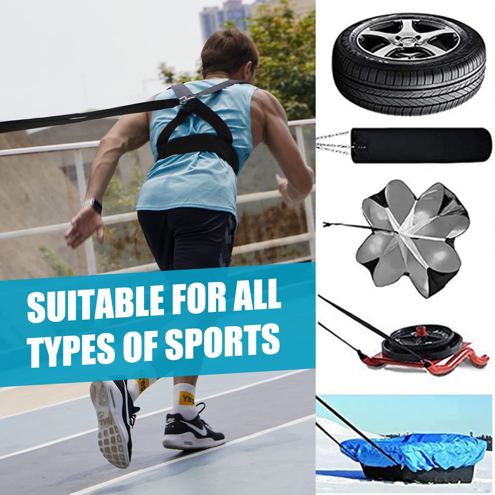 Sled Harness Workout Resistance and Assistance Trainer Physical Training view 4
