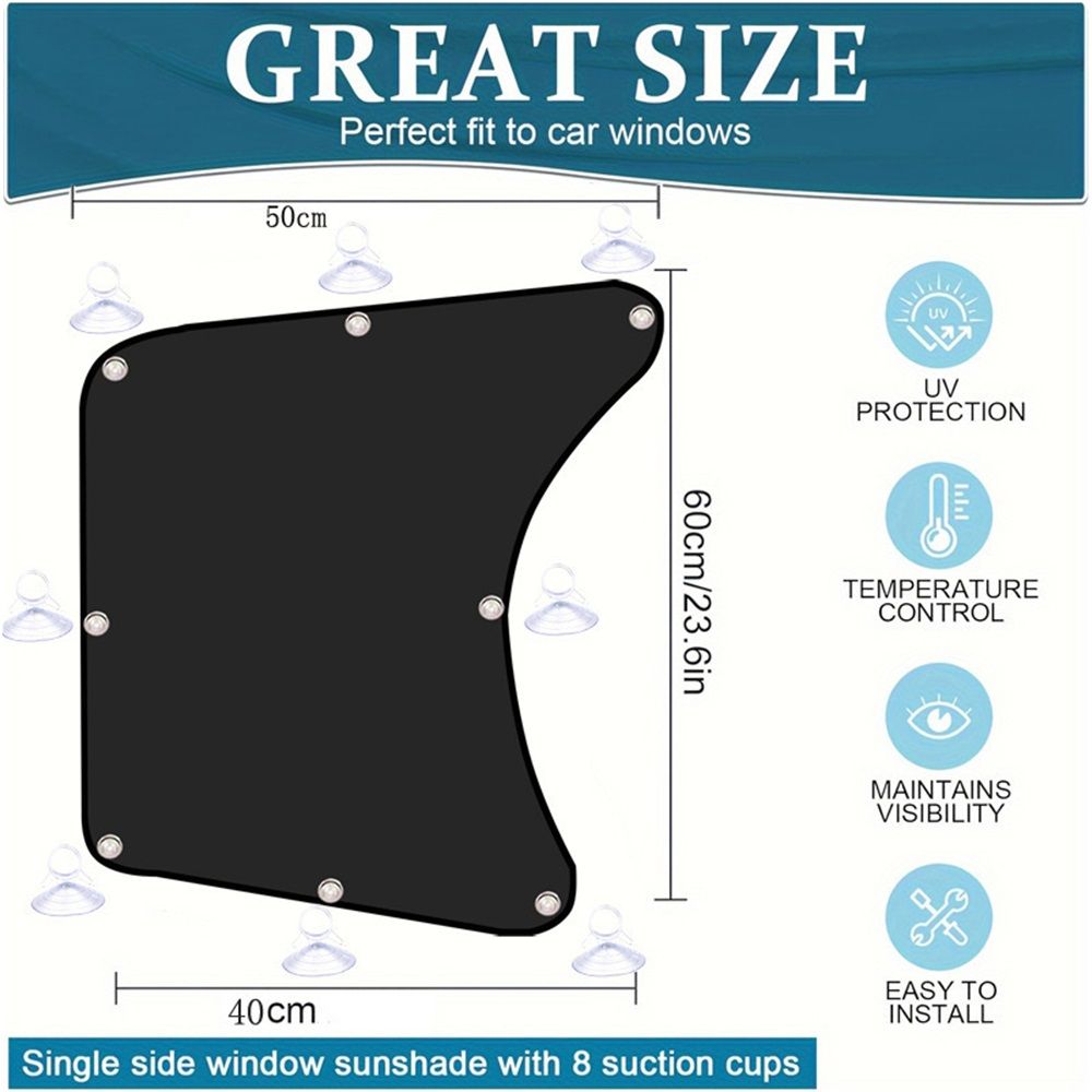 2pcs Semi Truck Side Window Sun Shade International Trucks RV view 5