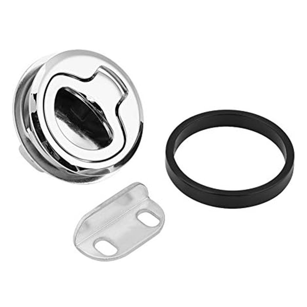 Flush Pull Slam Latch Stainless Steel Round Pull Latch for RV Boat Deck Hatch
