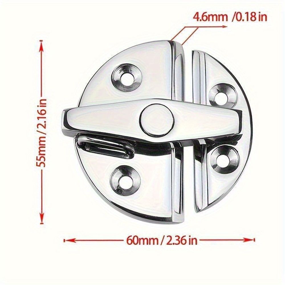 Marine Grade 316 Stainless Steel Turn Twist Button Door Catch Latchfor Door view 5