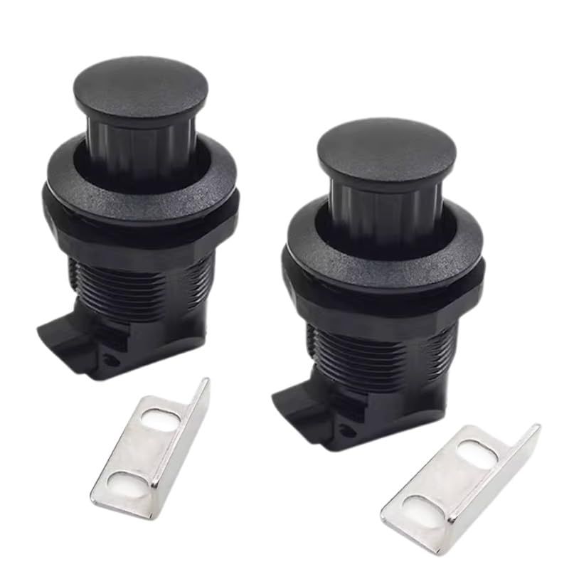 2Pcs Push Button Latch, Push to Close Latches for Perpendicular Door view 5