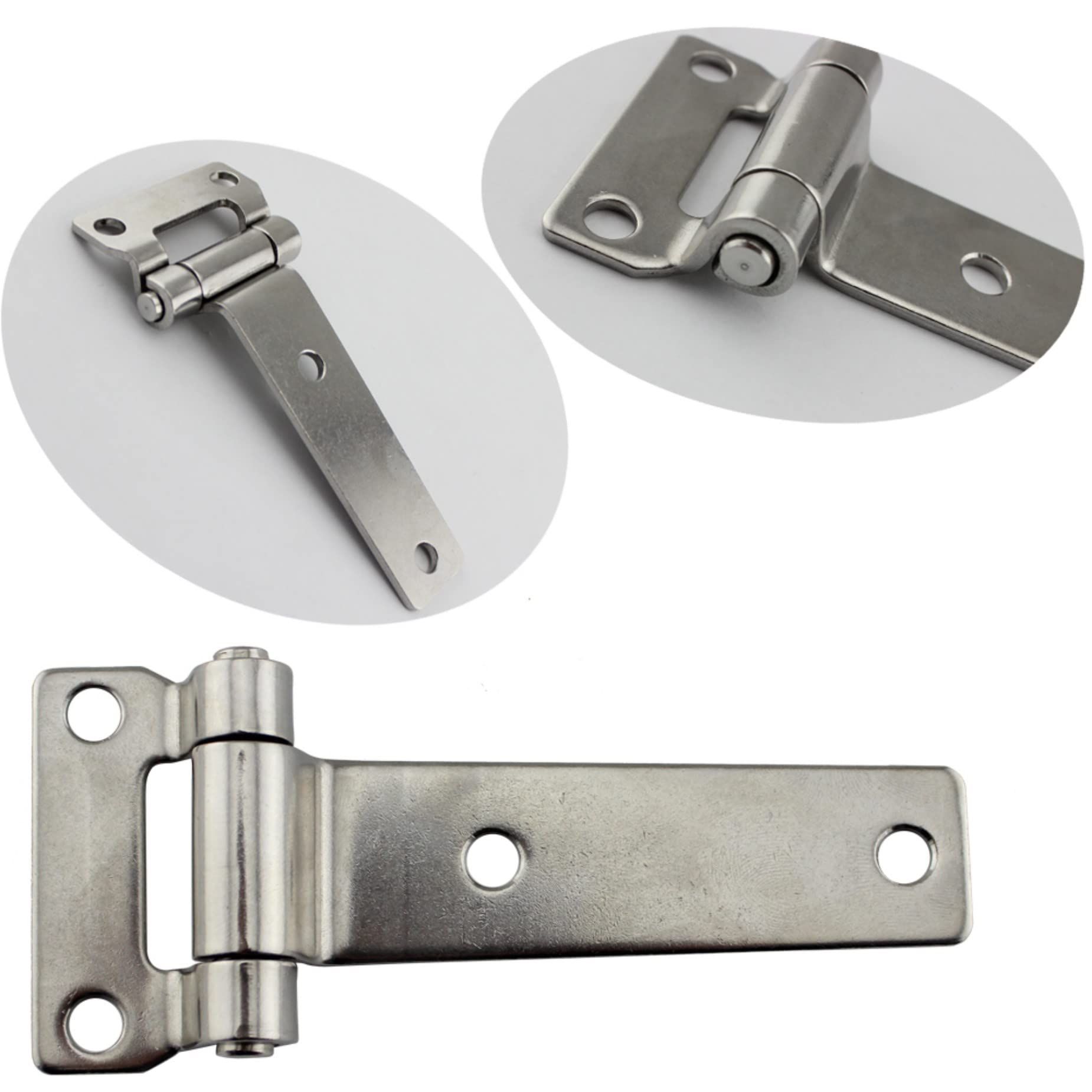 Pair of Stainless Steel 304 T-Shape Door Hatch Hinge L 5.3 in（135mm） for view 3