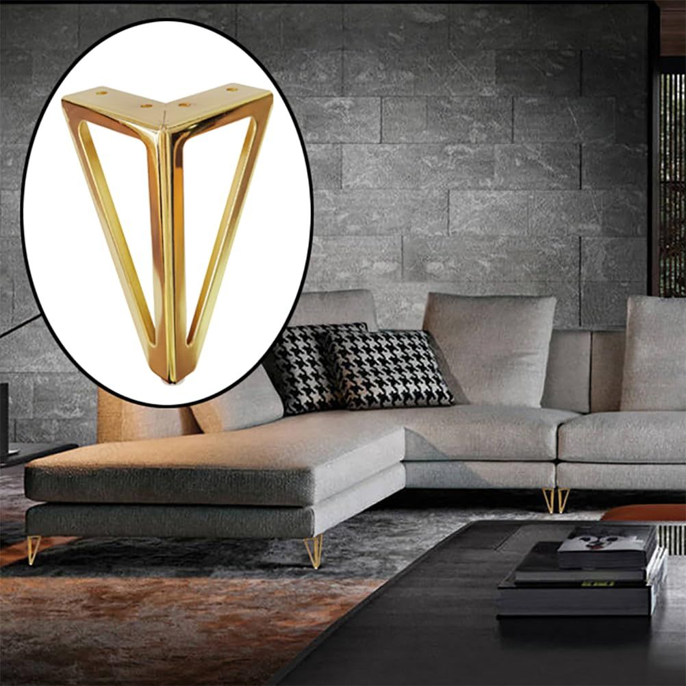 6 Inch Gold Furniture Legs Heavy Duty Metal Furniture Feet view 5