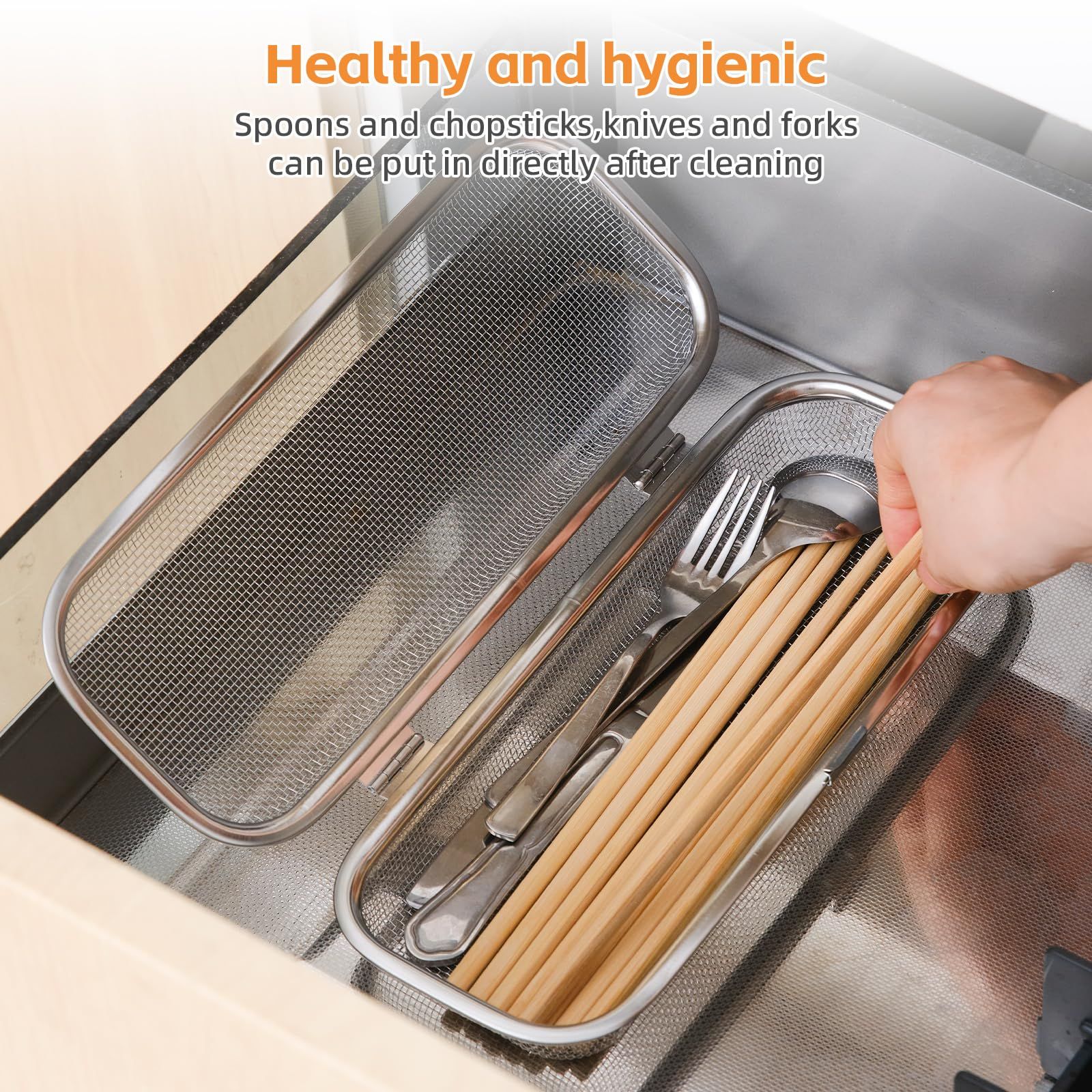 Dishwasher Basket, Stainless Steel Dishwasher Silverware Basket, Replacement view 2