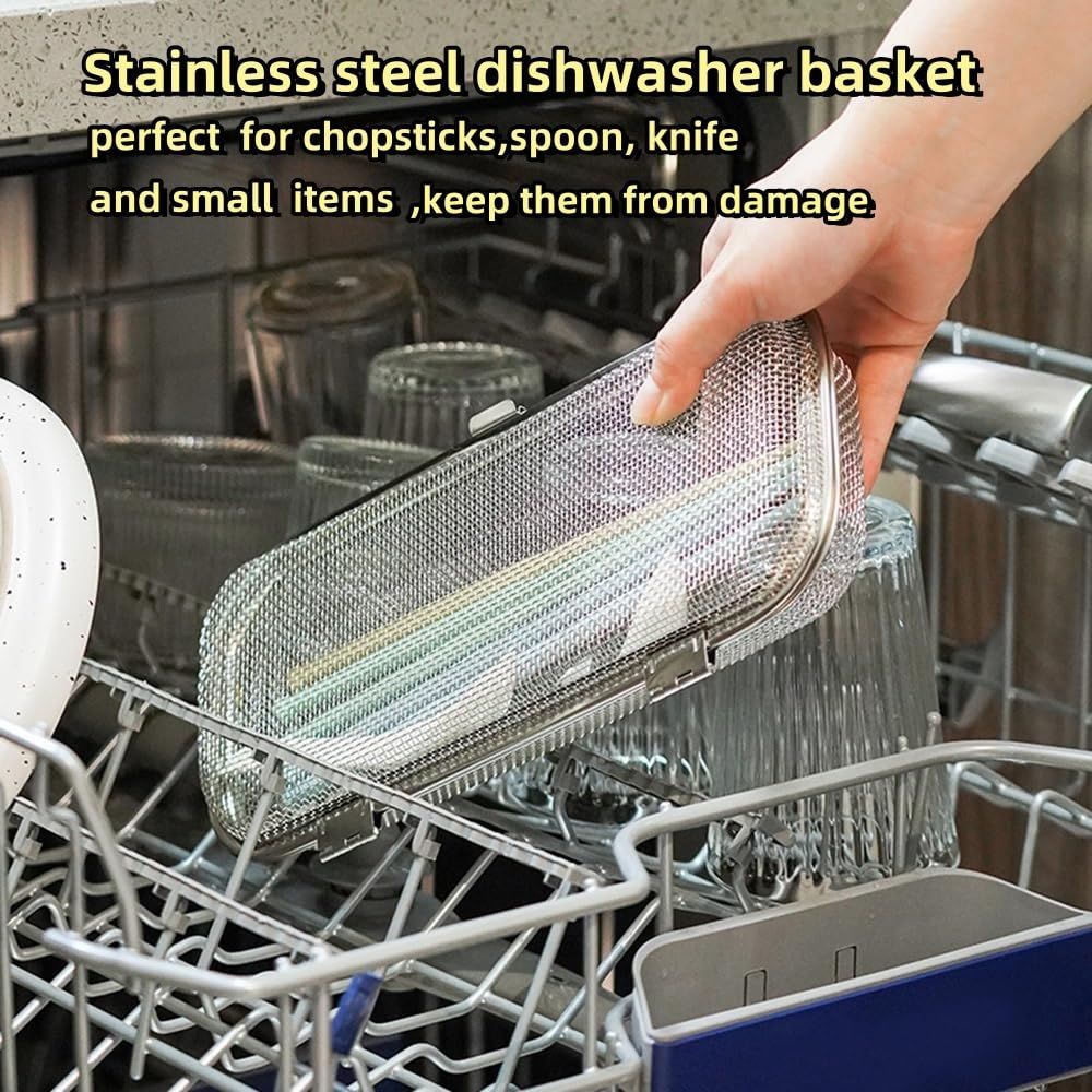 Dishwasher Basket, Stainless Steel Dishwasher Silverware Basket, Replacement view 3