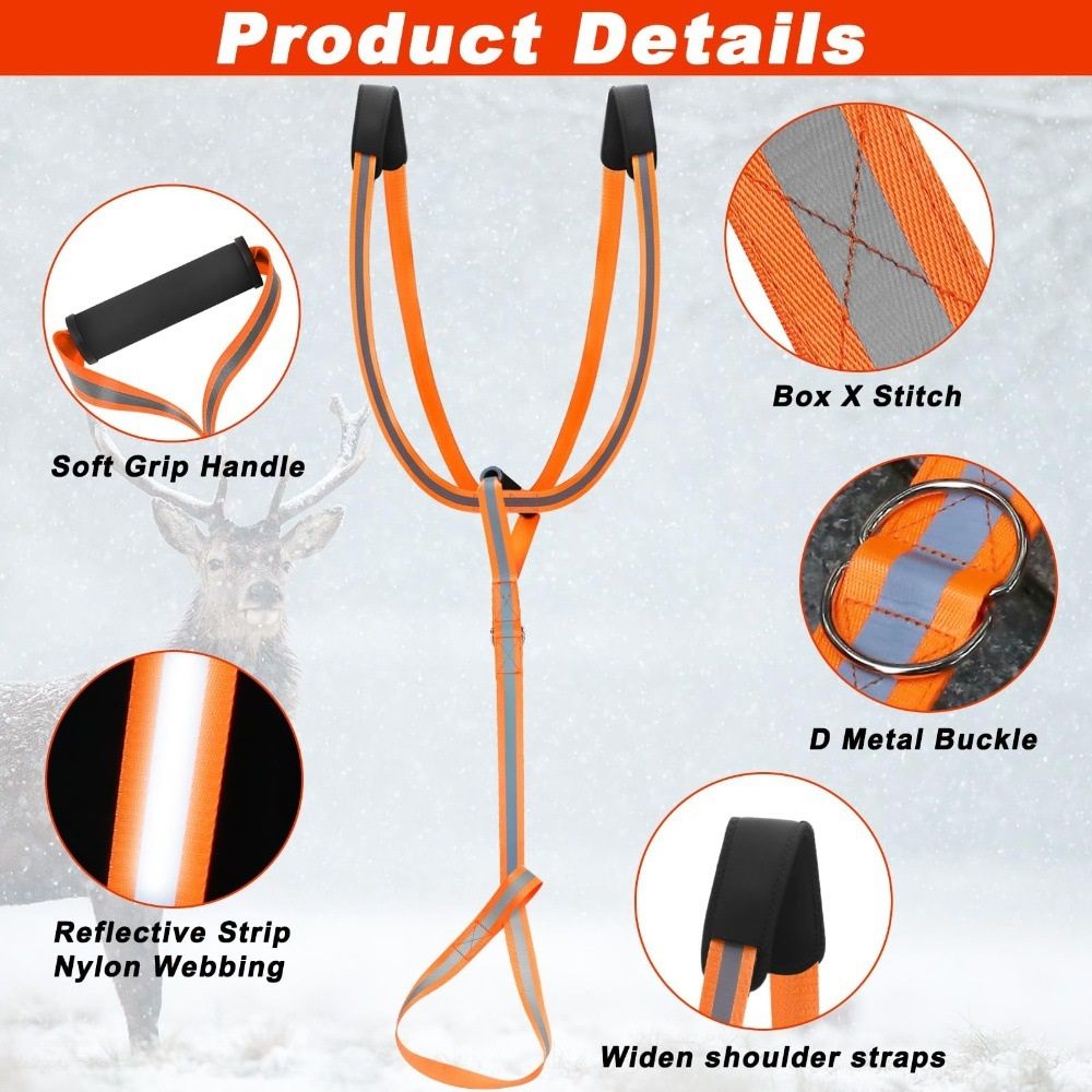 Deer Drag Harness & Rope – Heavy Duty 480lbs Capacity view 3