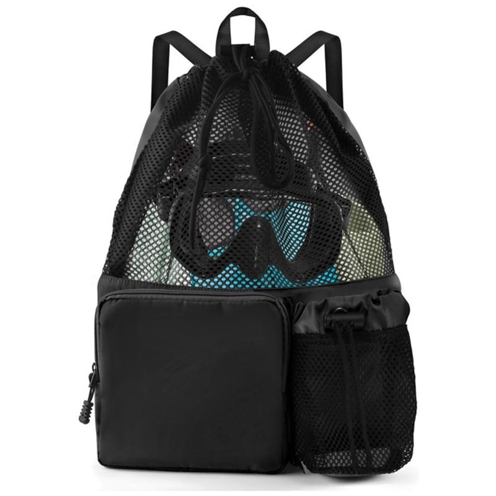 Swim Bag Beach Backpack with Wet Pocket Mesh Drawstring Bags for Swimming
