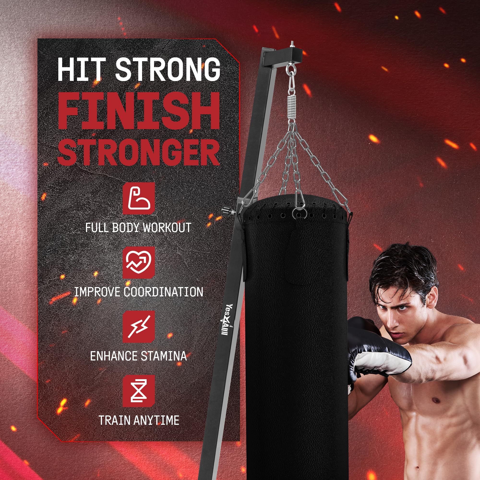 Punching Bag Hanger, Heavy Bag Spring Capacity, Stainless Steel Hanging Kit view 5