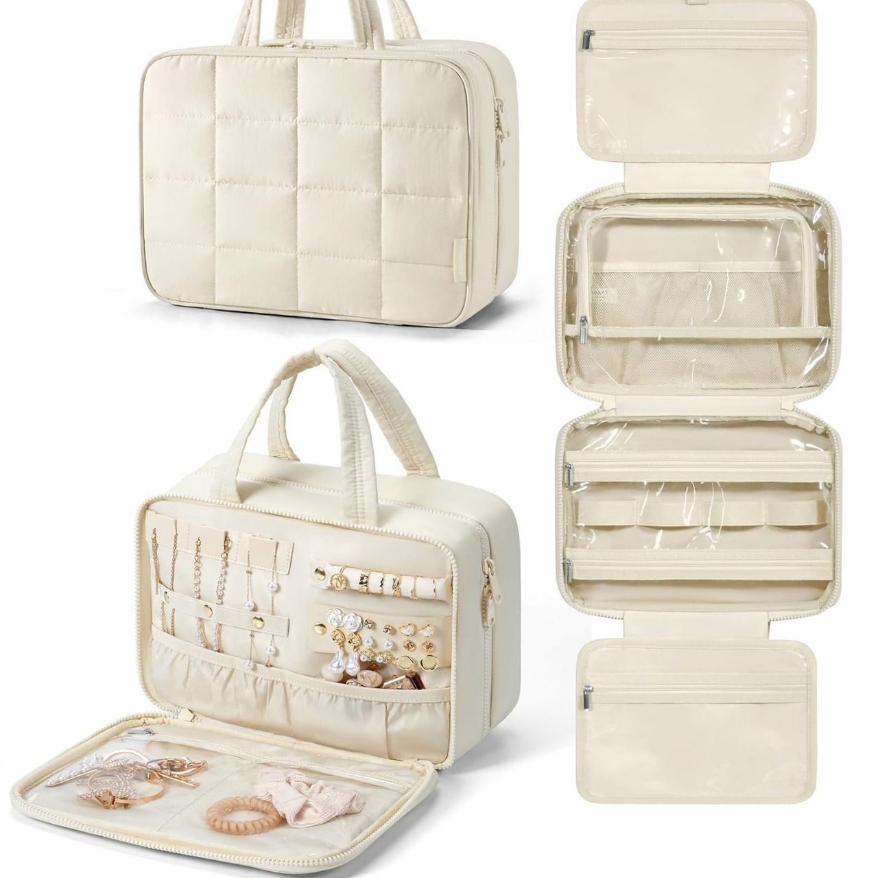 Toiletry Bag Hanging Travel Makeup Organizer Cosmetic Bag Makeup Bag for Full view 5