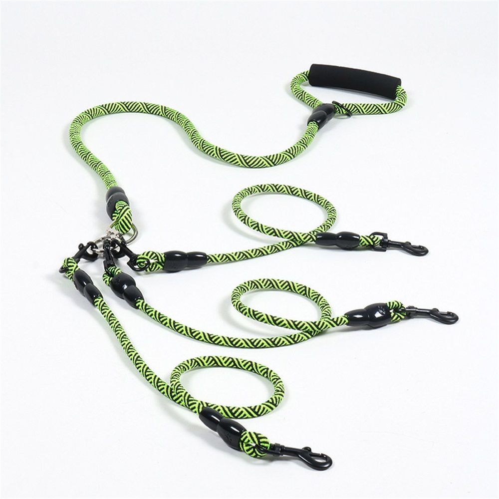 3 Dog Leash No Tangle, Heavy Duty Splitter Coupler, Reflective Strong Triple