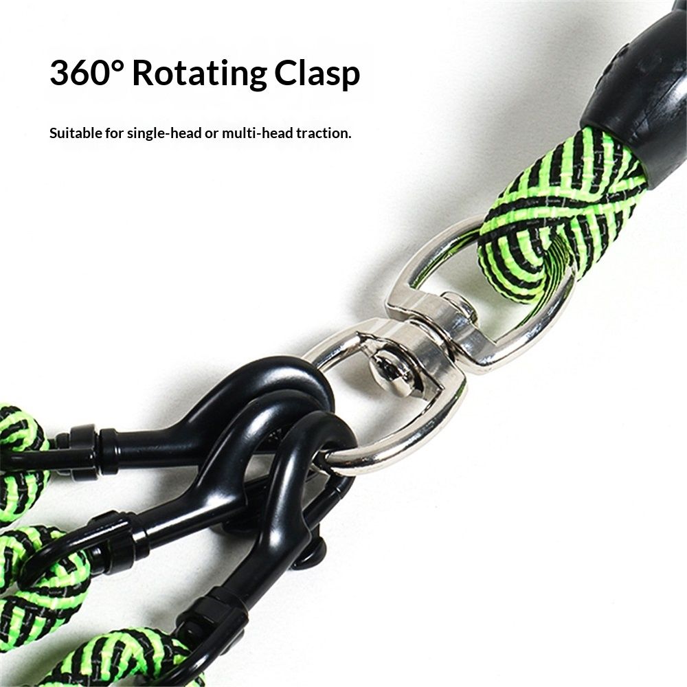 3 Dog Leash No Tangle, Heavy Duty Splitter Coupler, Reflective Strong Triple view 4